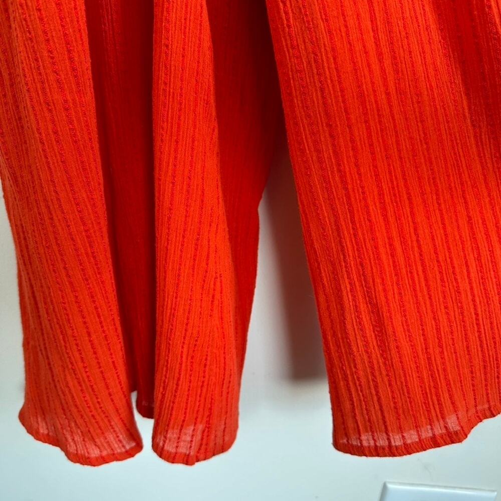 Anthropologie Maeve Proust Orange Wide Leg jumpsuit 2P Halter Sleeveless Boho - Picture 5 of 14
